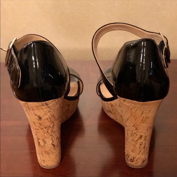 Nine West Black Patent Leather Wedges - Picture 4 of 6